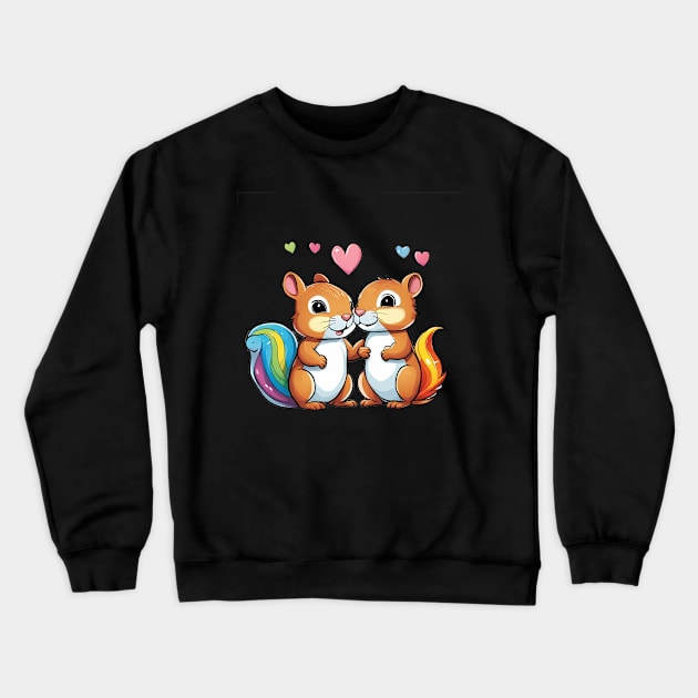 I Love you Squirrel Crewneck Sweatshirt by animegirlnft